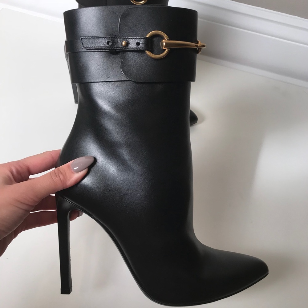 SOLD Gucci Horsebit Leather Ursula Ankle Boots - Picture 6 of 8